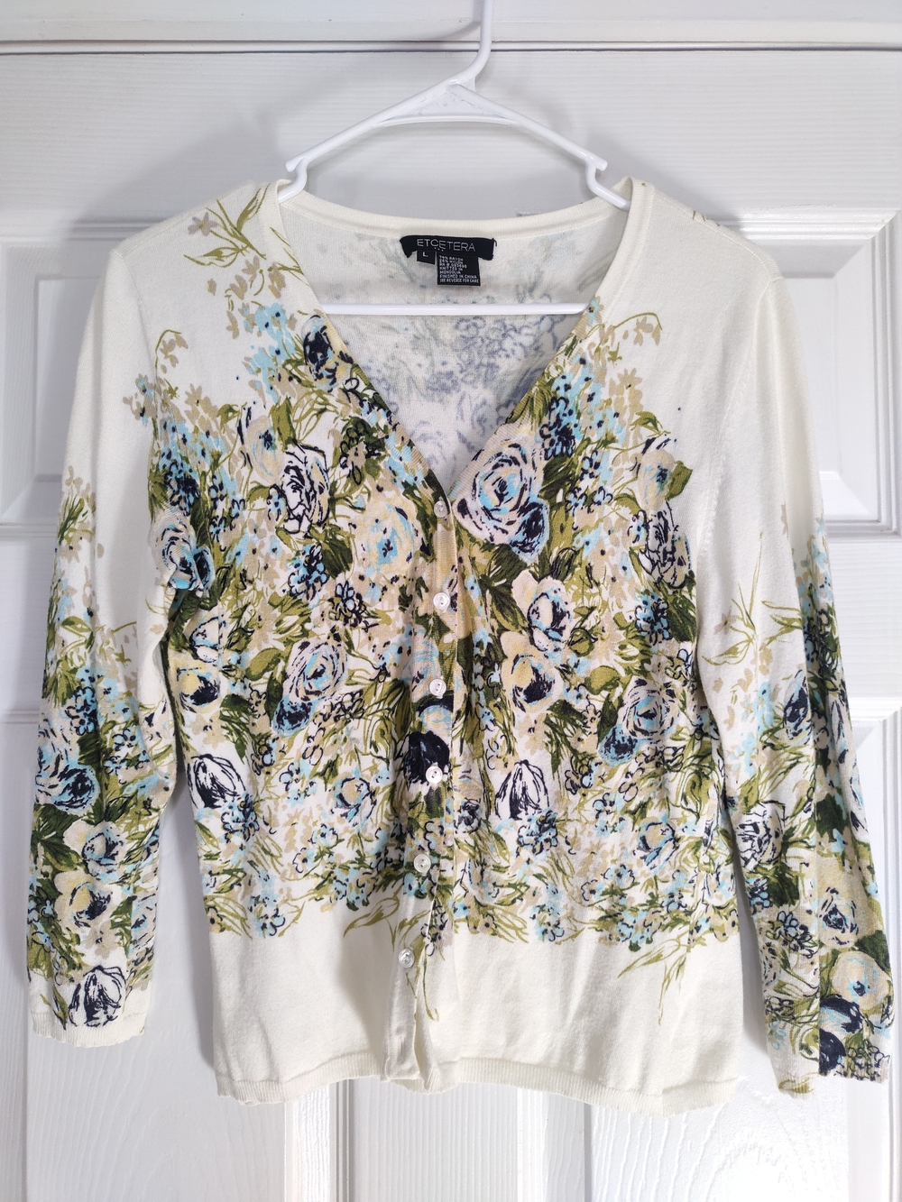 Etcetera Cream Floral Cardigan